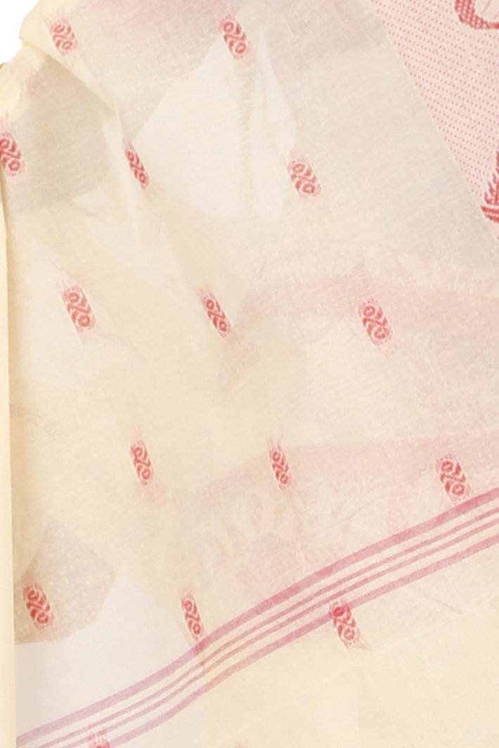 Cream Pure Cotton Indrani Tant Saree (1015)
